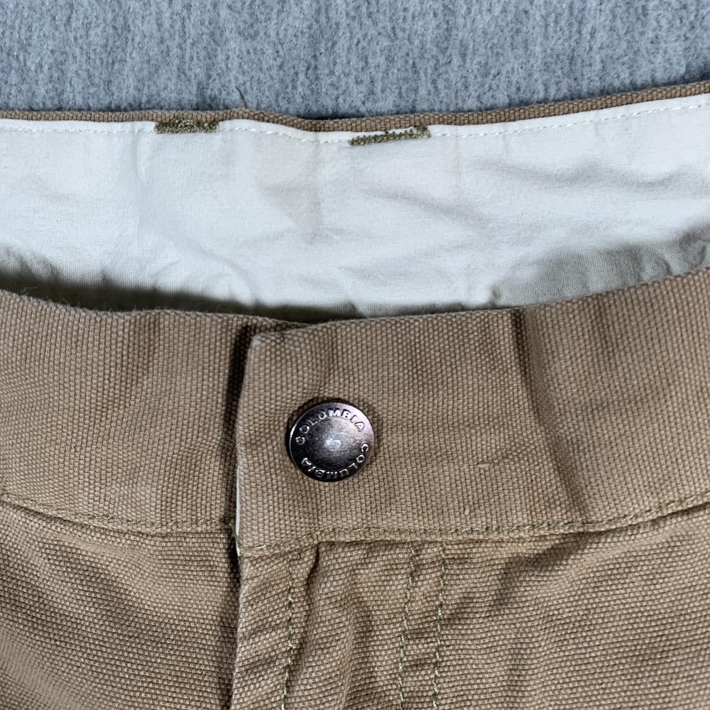 Columbia Pants Mens 36x30 Brown Cotton Canvas Utility Workwear Casual - Picture 6 of 16